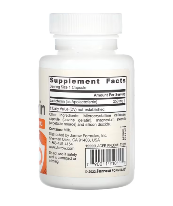 Jarrow Formulas, Lactoferrin, Freeze Dried, 250 mg, 60 Capsules