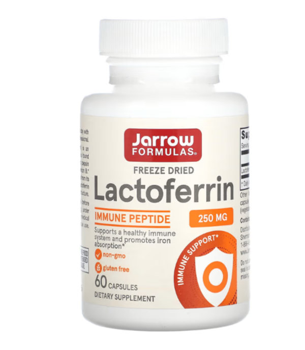 Jarrow Formulas, Lactoferrin, Freeze Dried, 250 mg, 60 Capsules