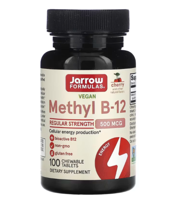 Jarrow Formulas, Methyl B-12, Cherry , 500 mcg, 100 Chewable Tablets