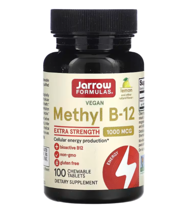 Jarrow Formulas, Methyl B-12, Extra Strength, Lemon, 1,000 mcg, 100 Chewable Tablets