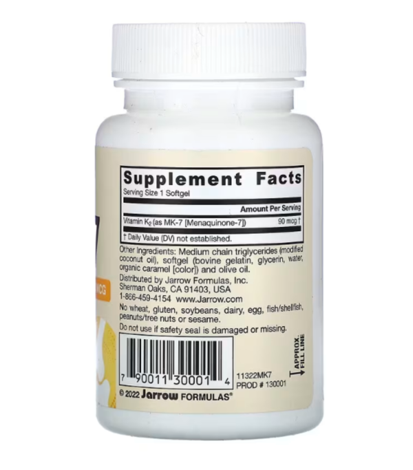 Jarrow Formulas, MK-7, 90 mcg, 60 Softgels