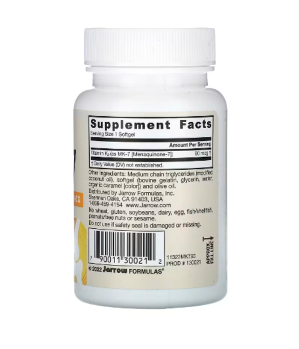 Jarrow Formulas, MK-7, 90 mcg, 90 Softgels