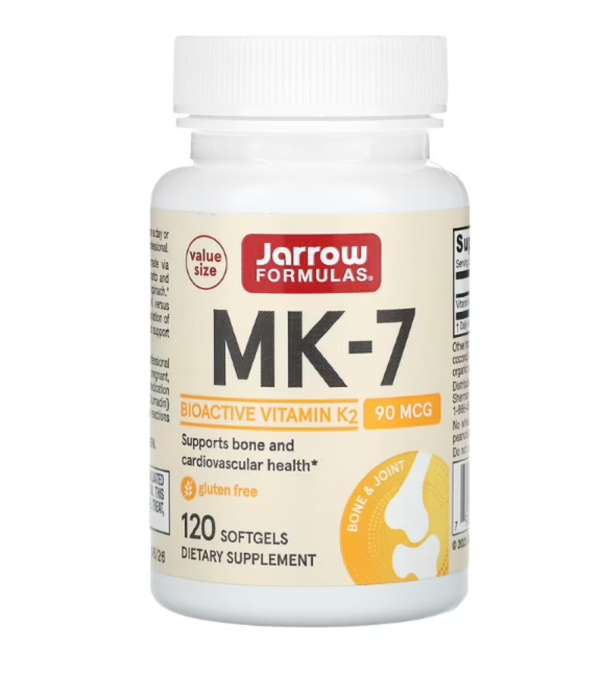 Jarrow Formulas, MK-7, Vitamin K2 as MK-7, 90 mcg, 120 Softgels