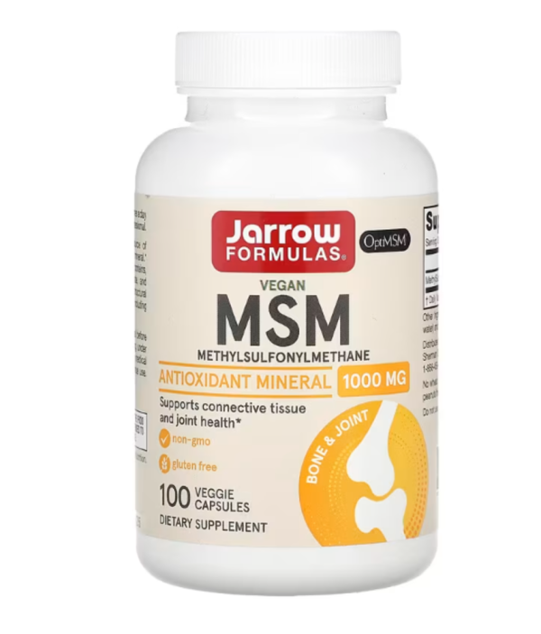 Jarrow Formulas, MSM, 1,000 mg, 100 Veggie Capsules