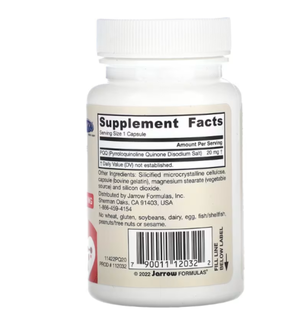 Jarrow Formulas, PQQ, 20 mg, 30 Capsules