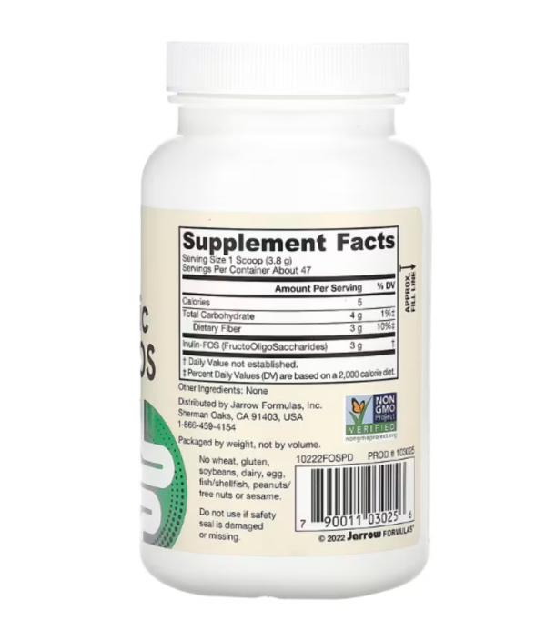 Jarrow Formulas, Prebiotic Inulin FOS, Powder, 6.3 oz (180 g)