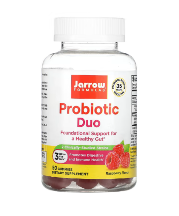 Jarrow Formulas, Probiotic Duo, Raspberry, 3 Billion, 50 Gummies
