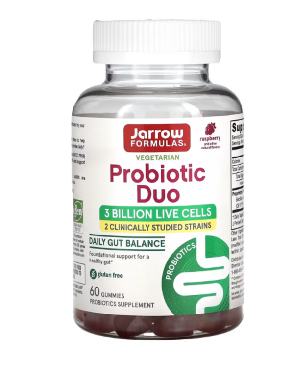 Jarrow Formulas, Probiotic Duo, Raspberry, 60 Gummies