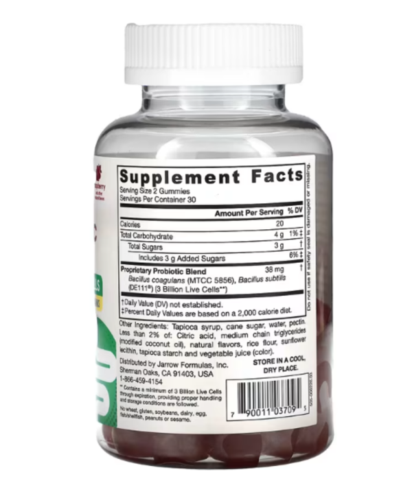 Jarrow Formulas, Probiotic Duo, Raspberry, 60 Gummies