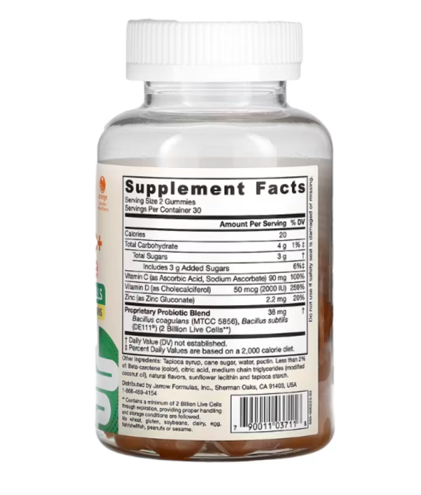 Jarrow Formulas, Probiotic + Immune, Orange, 60 Gummies