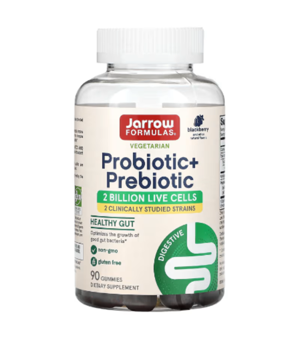 Jarrow Formulas, Probiotic + Prebiotic, Blackberry, 2 Billion, 90 Gummies