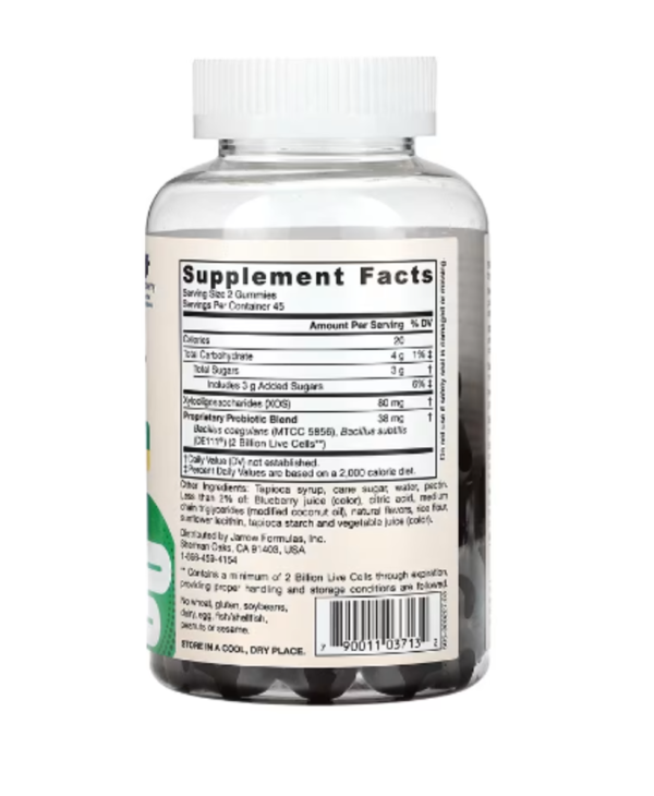 Jarrow Formulas, Probiotic + Prebiotic, Blackberry, 2 Billion, 90 Gummies