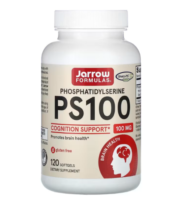 Jarrow Formulas, PS 100, Phosphatidylserine, 100 mg, 120 Softgels