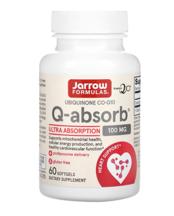 Jarrow Formulas, Q-Absorb, Ubiquinone CO-Q10, 100 mg, 60 Softgels