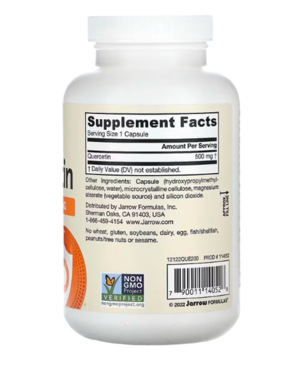 Jarrow Formulas, Quercetin, 500 mg, 200 Veggie Capsules