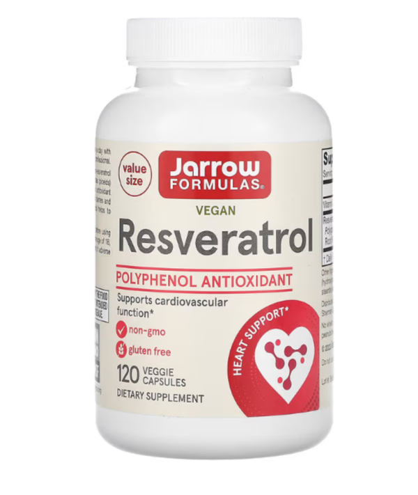 Jarrow Formulas, Resveratrol, 120 Veggie Capsules