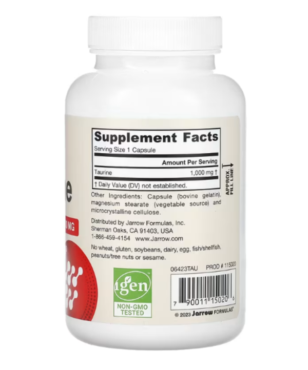 Jarrow Formulas, Taurine, 1000 mg, 100 Capsules