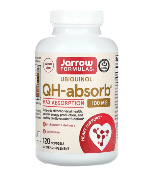 Jarrow Formulas, Ubiquinol, QH-Absorb, Max Absorption, 100 mg, 120 Softgels