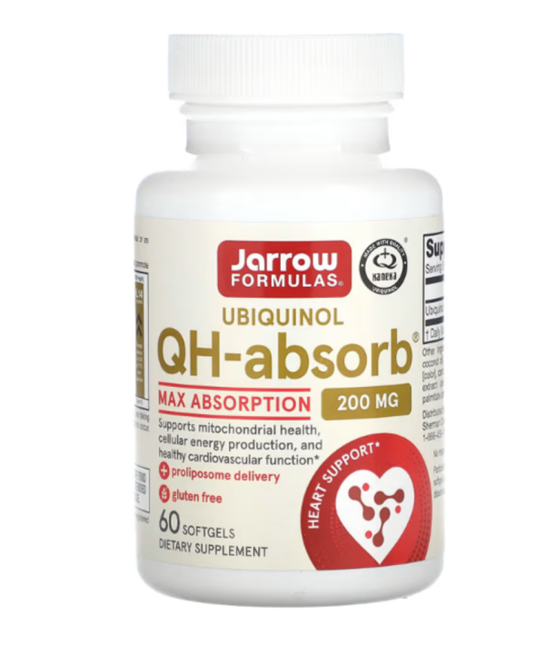 Jarrow Formulas, Ubiquinol, QH-Absorb, Max Absorption, 200 mg, 60 Softgels