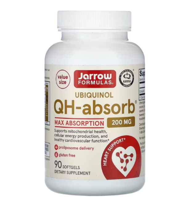 Jarrow Formulas, Ubiquinol, QH-Absorb, Max Absorption, 200 mg, 90 Softgels