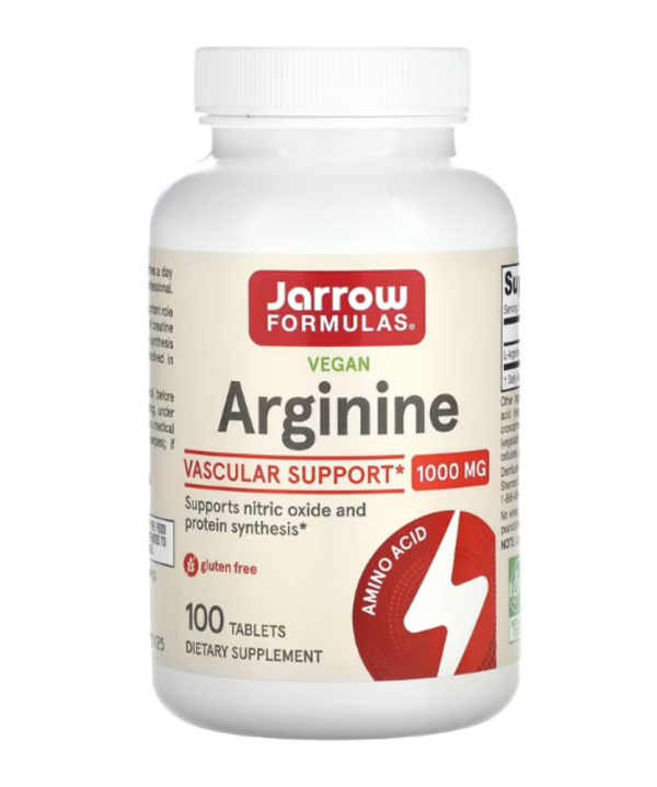 Jarrow Formulas, Vegan Arginine, 1,000 mg, 100 Tablets