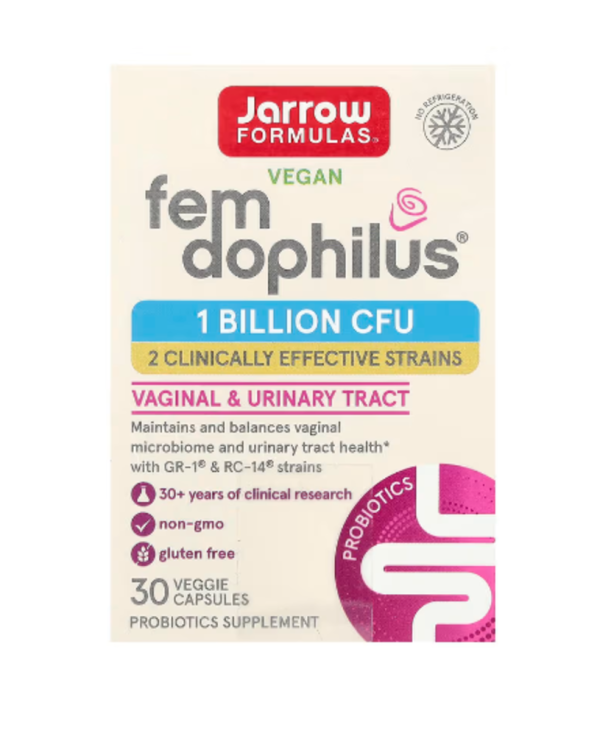 Jarrow Formulas, Vegan Fem Dophilus®, 1 Billion CFU, 30 Veggie Capsules