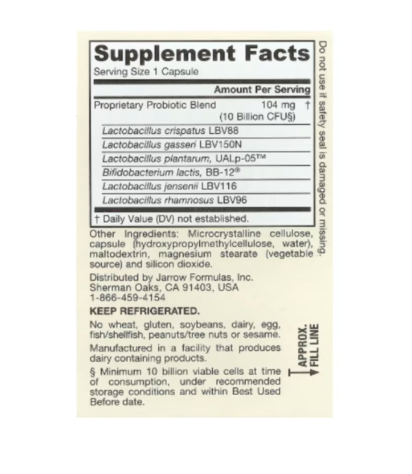 Jarrow Formulas, Vegan Fem Dophilus Advanced, 10 Billion CFU, 30 Veggie Capsules