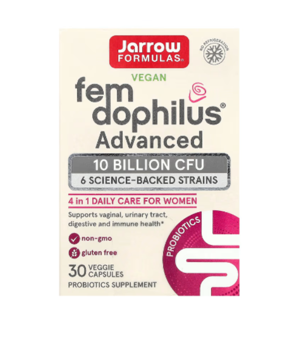 Jarrow Formulas, Vegan Fem Dophilus, Advanced, 10 Billion CFU, 30 Veggies Capsules