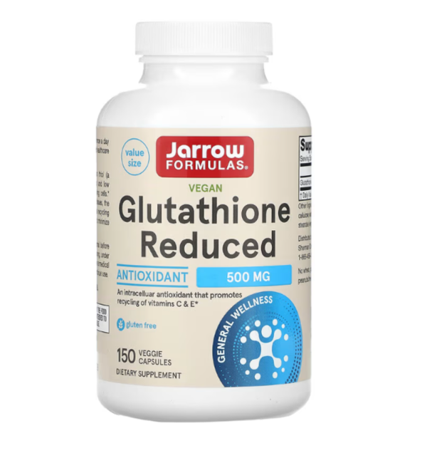 Jarrow Formulas, Vegan Glutathione Reduced, 500 mg, 150 Veggie Capsules