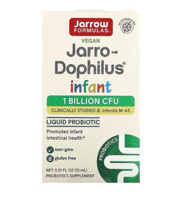 Jarrow Formulas, Vegan Jarro-Dophilus Infant, Liquid Probiotic, 1 Billion CFU, 0.51 fl oz (15 ml)