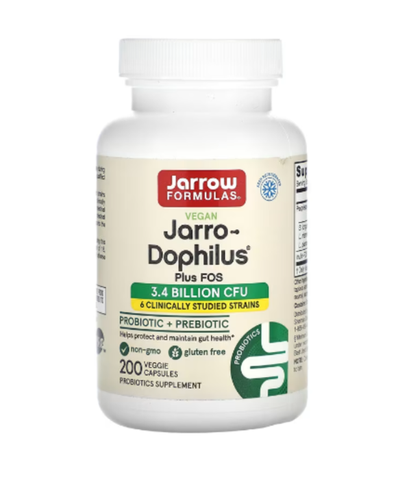 Jarrow Formulas, Vegan Jarro-Dophilus Plus FOS, 200 Veggie Capsules