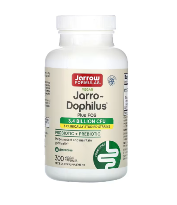 Jarrow Formulas, Vegan Jarro-Dophilus Plus FOS, 300 Veggie Capsules