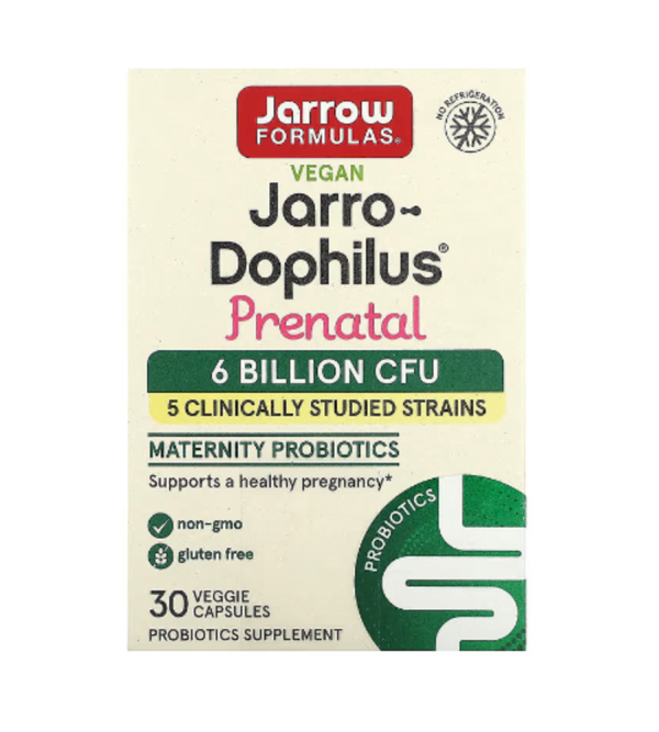 Jarrow Formulas, Vegan Jarro-Dophilus, Prenatal, 6 Billion CFU, 30 Veggie Capsules