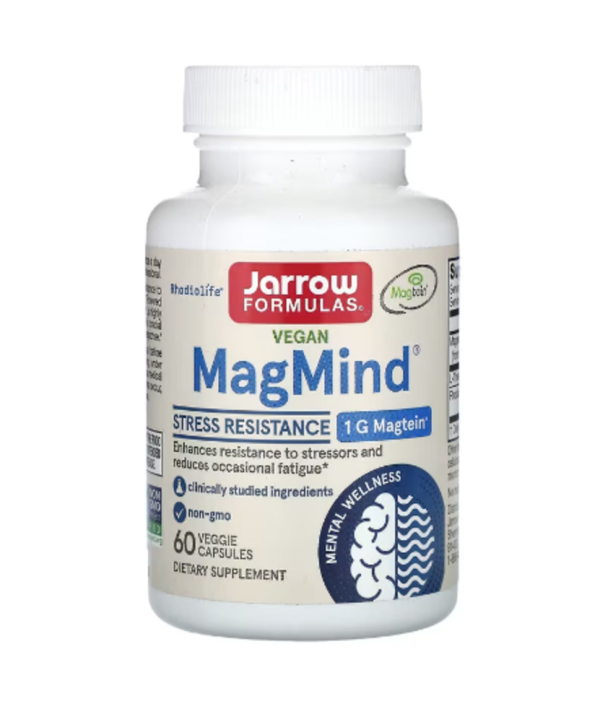 Jarrow Formulas, Vegan MagMind, Stress Resistance, 60 Veggie Capsules