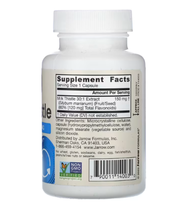 Jarrow Formulas, Vegan Milk Thistle, 150 mg, 100 Veggie Capsules