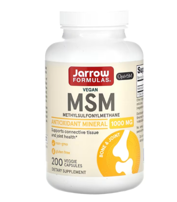 Jarrow Formulas, Vegan MSM, 1,000 mg, 200 Veggie Capsules
