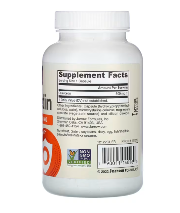 Jarrow Formulas, Vegan Quercetin, 500 mg, 100 Veggie Capsules
