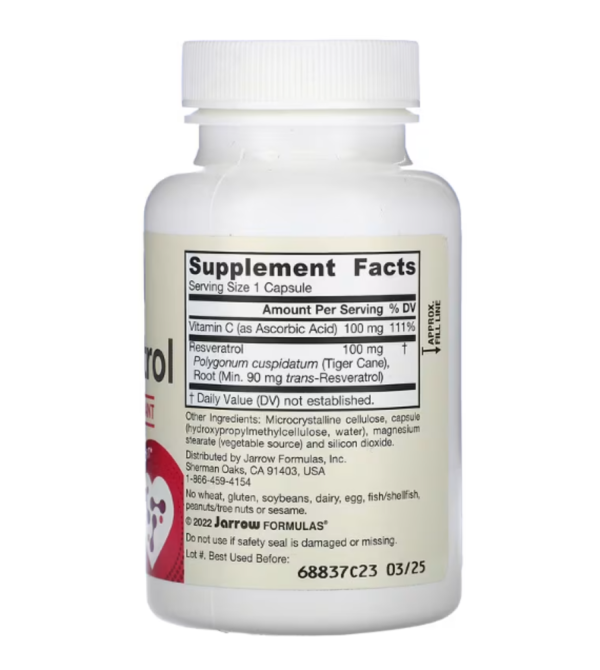 Jarrow Formulas, Vegan Resveratrol, 60 Veggie Capsules