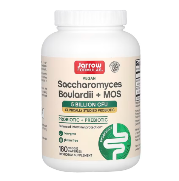 Jarrow Formulas, Vegan Saccharomyces Boulardii + MOS, 5 Billion CFU, 180 Veggie Capsules