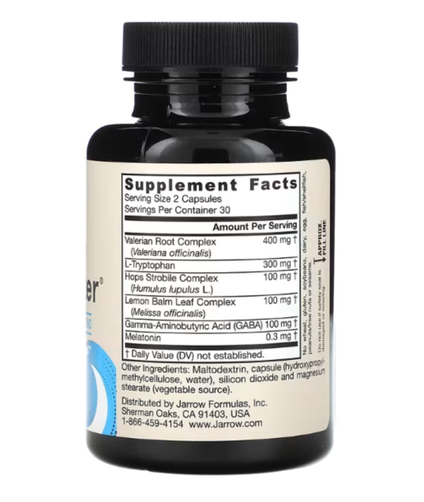 Jarrow Formulas, Vegan Sleep Optimizer, 60 Veggie Capsules