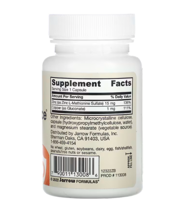 Jarrow Formulas, Vegan Zinc Balance, 100 Veggie Capsules