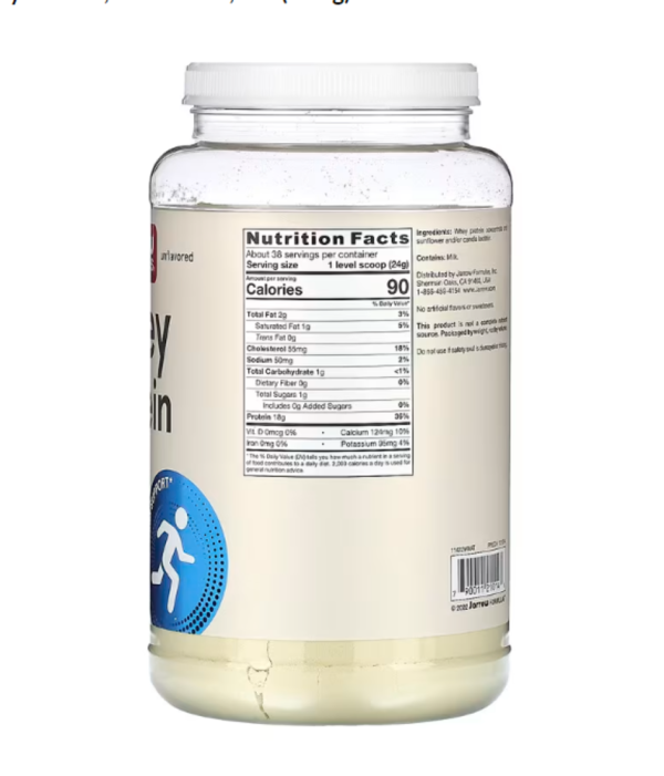 Jarrow Formulas, Whey Protein, Unflavored, 2 lb (908 g)