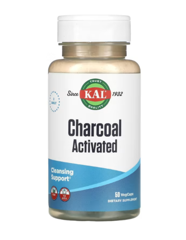 KAL, Charcoal Activated, 50 VegCaps
