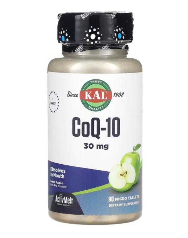 KAL, CoQ10, Green Apple, 30 mg, 90 Micro Tablets