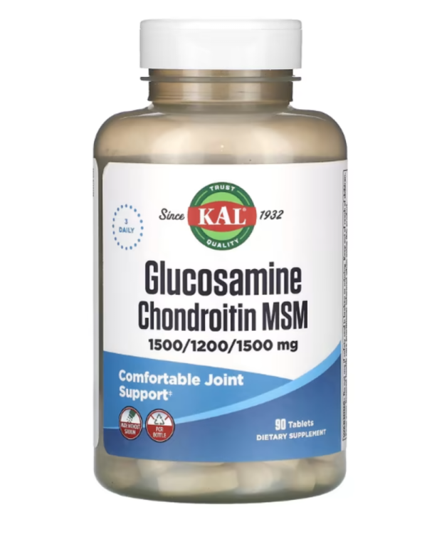 KAL, Glucosamine Chondroitin MSM, 90 Tablets