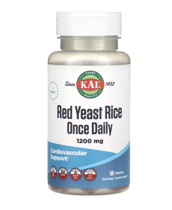 KAL, Red Yeast Rice, 1,200 mg, 30 Tablets