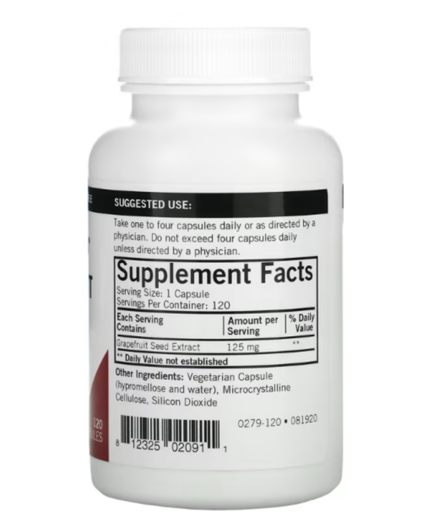 Kirkman Labs, Grapefruit Seed Extract, 125 mg, 120 Capsules