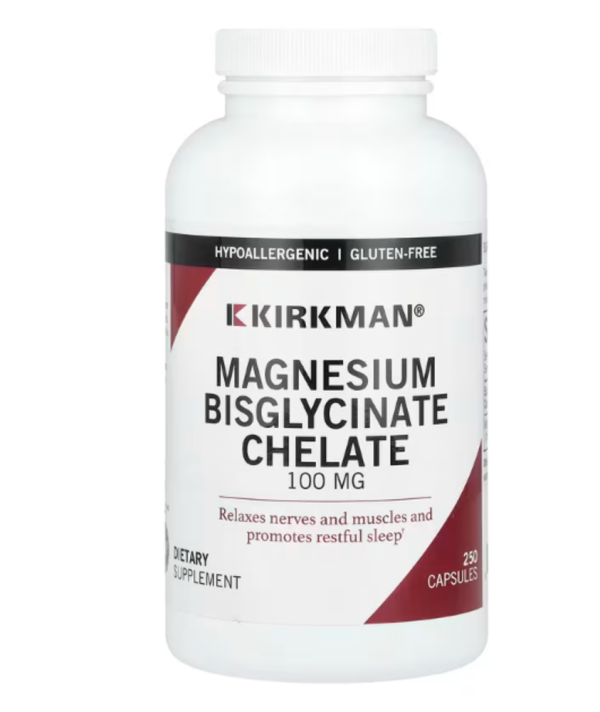 Kirkman Labs, Magnesium Bisglycinate Chelate, 100 mg, 250 Capsules