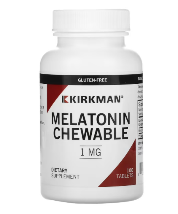 Kirkman Labs, Melatonin Chewable Tablets, 1 mg, 100 Tablets