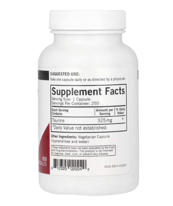 Kirkman Labs, Taurine, 325 mg, 250 Capsules